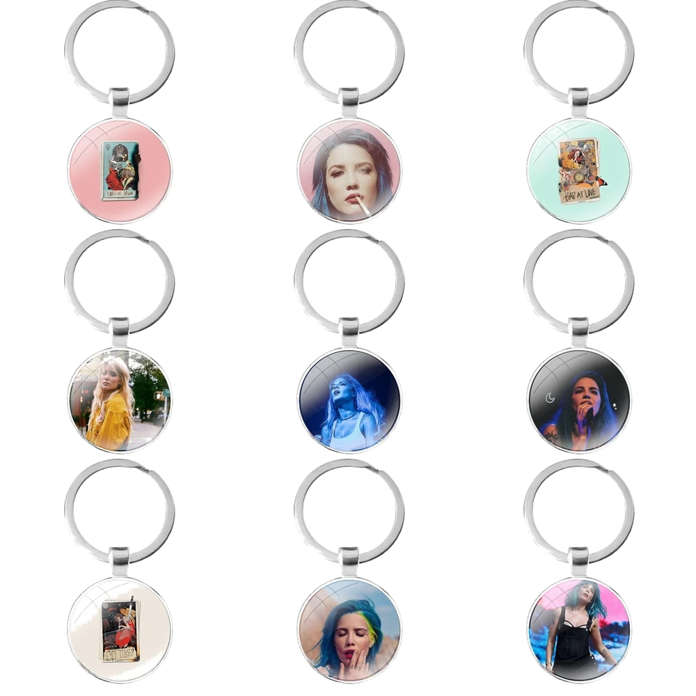 

Брелок для ключей Halsey со стеклянным кабошоном в виде фонтана