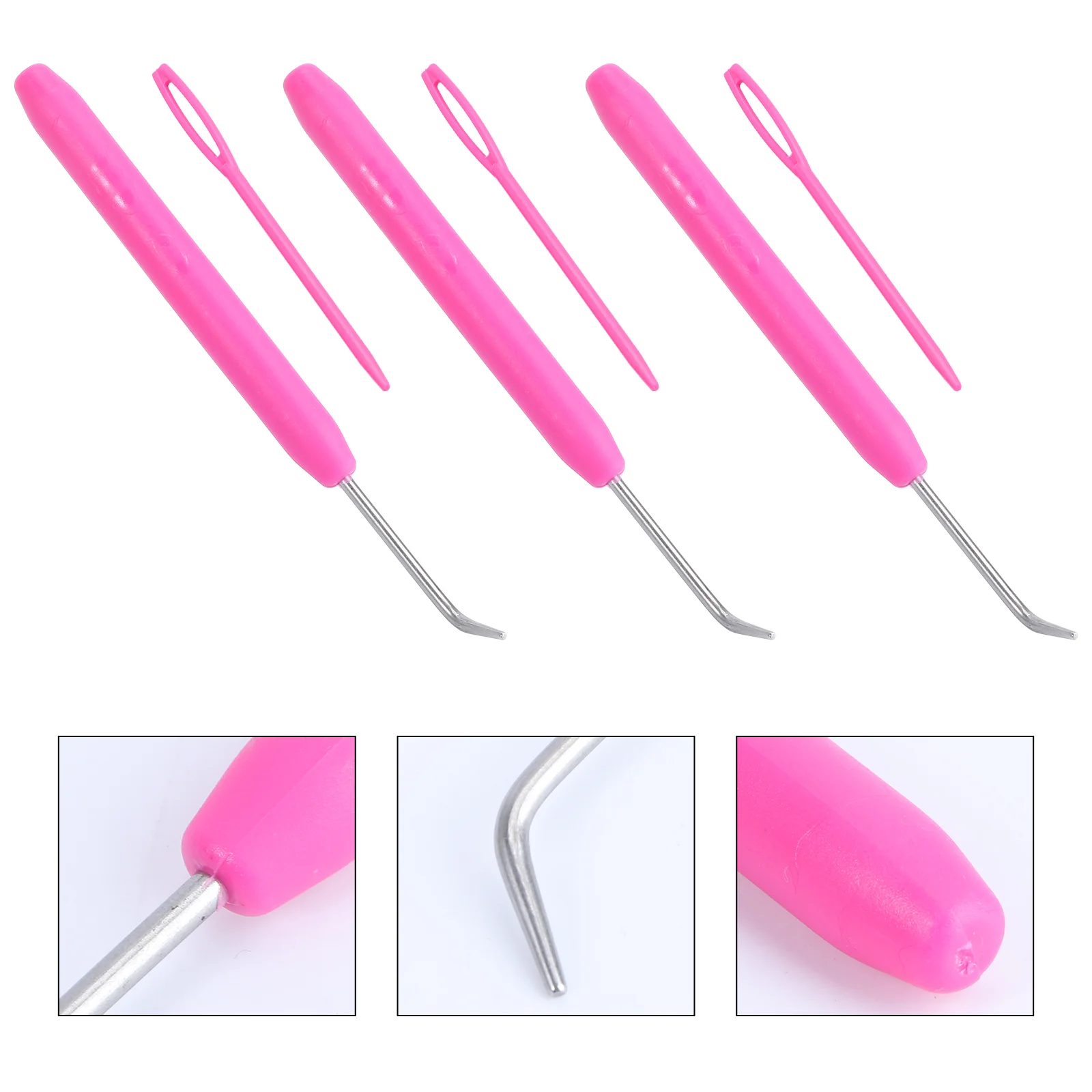 

Crochet Hooks Needle Hook Knitting Loom Handle Ergonomic Knitter Diyset Tool Complete Yarn Aluminum Red Beardedhooked