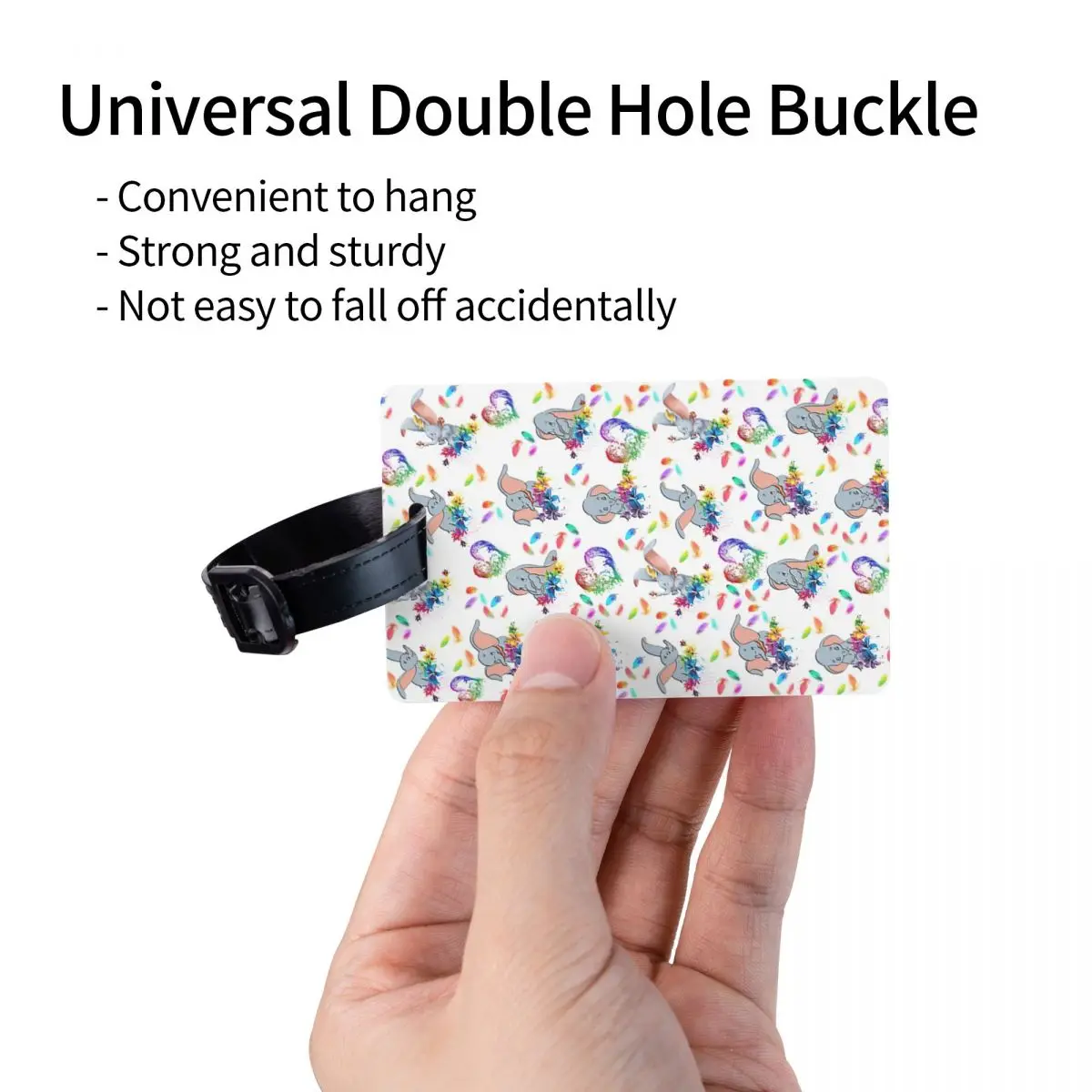 Этикетка для багажа с узором в виде перьев чемодана