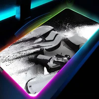 Wars Anime Mousepad Big RGB Mouse Pad Large Overlock Gamer Mat LED Mouse Pad Soft Laptop For Gaming XXXL Wars RGB Keyboard Mats