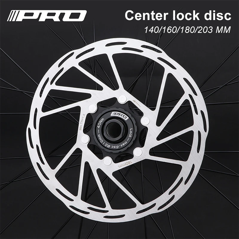 

IIIPRO Bicycle Center Lock Disc Brake Rotor 140mm/160mm/180mm/203mm Road Bike Disc Brake Rotor With Lock Ring bike brake pads