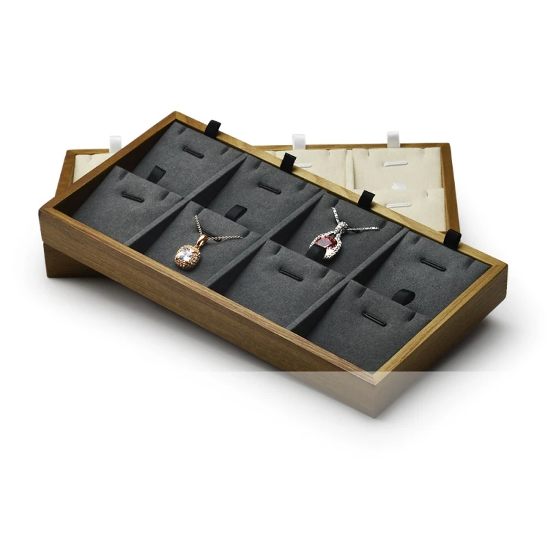 Деревянный поднос для демонстрации ожерелья Oirlv многофункциональный серег