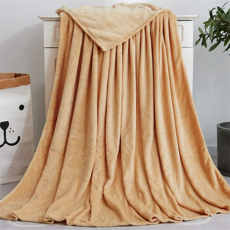 

Soft Warm Flannel Blanket 20 Colors Coral Fleece Throw Blankets Home Textile Bedspread Bed Sofe Cover Blanket Dropshipping