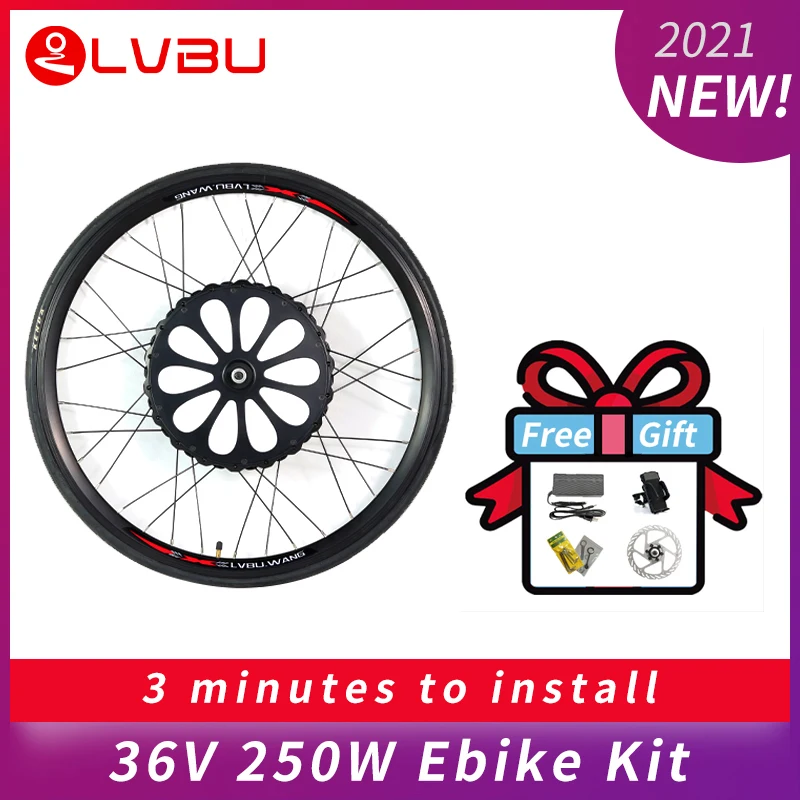 

LVBU BX30D Electric Bicycle 36V 250W 350W Kit 16 20 24 26 27.5 29 700C Wheel Hub Motor E-Bike Cycle Conversion For Sale