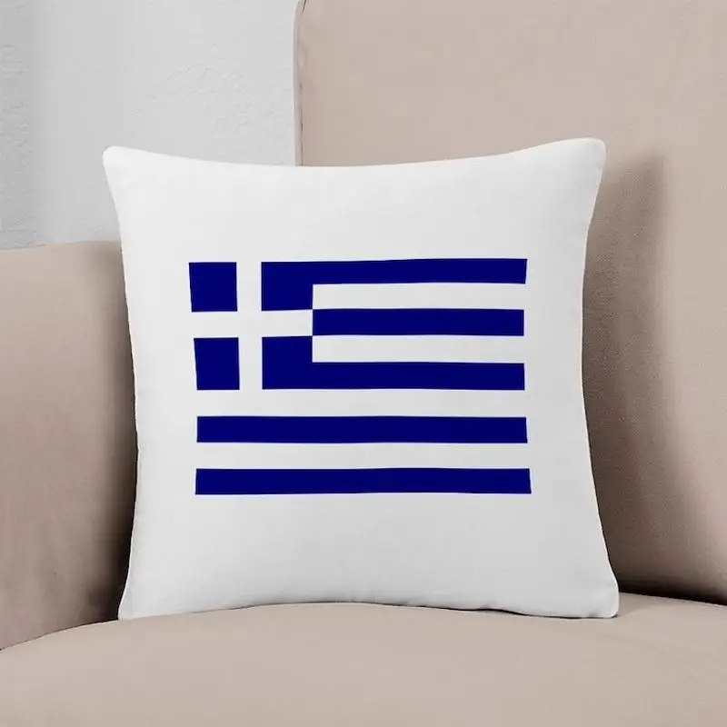 

Греческий флаг, повседневная подушка, подушка с принтом, модная Автомобильная декоративная подушка для кровати в гостиницу, подушка в комплект не входит
