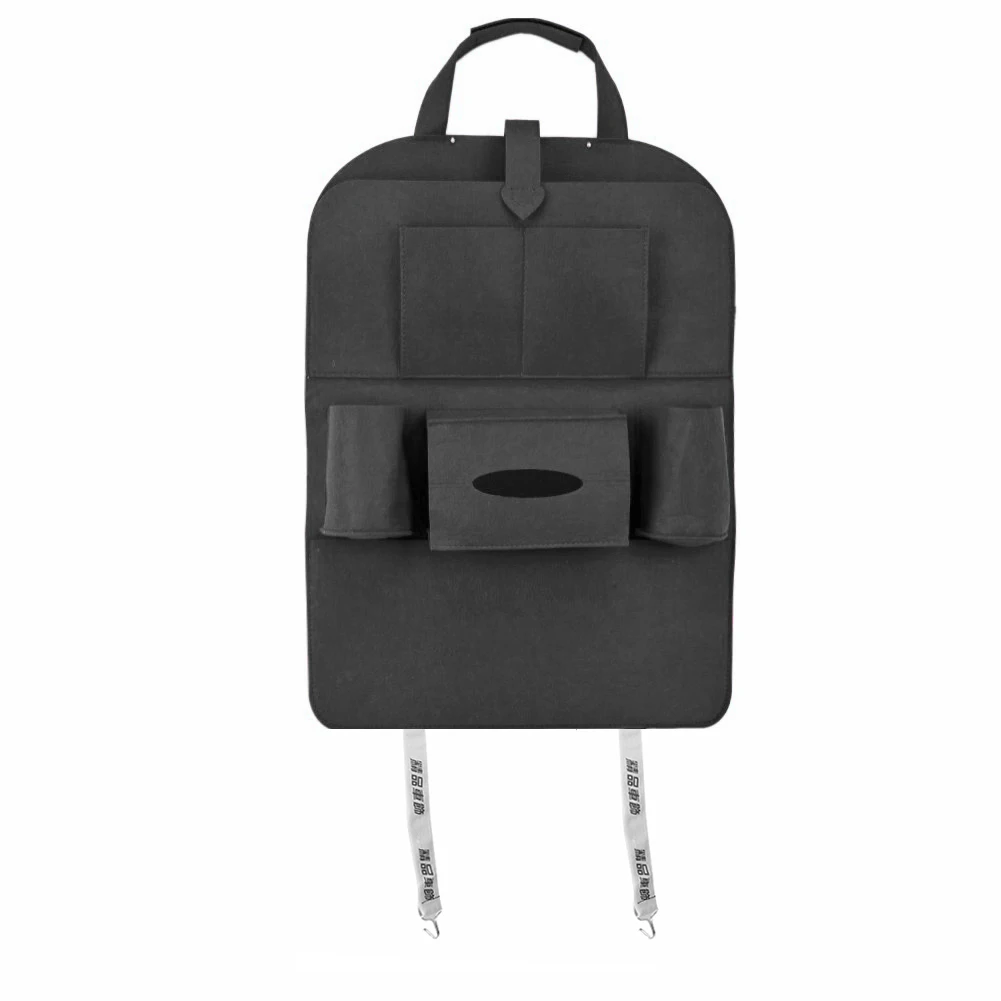 

Universal Car Back Seat Storage Bag Felt Organizer Box Holder Multi-Pockets Stowing Container