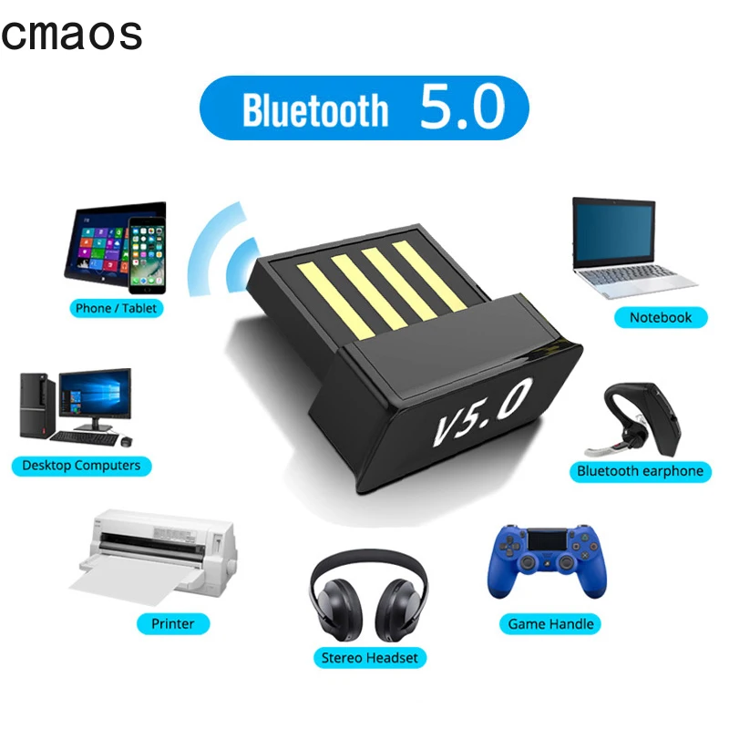 

USB Bluetooth адаптеры BT 5,0 USB беспроводной компьютерный адаптер аудио приемник передатчик Dongles ноутбук наушники BLE мини-отправитель