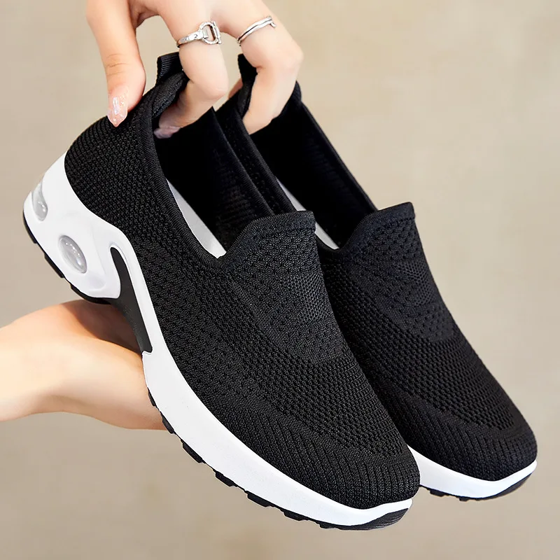 HKAZ-S2023New Women's Casual Air Cushioned Shoes Large Size Fashion Trend Soft Sole Lightweight Breathable Sports Shoes Discount