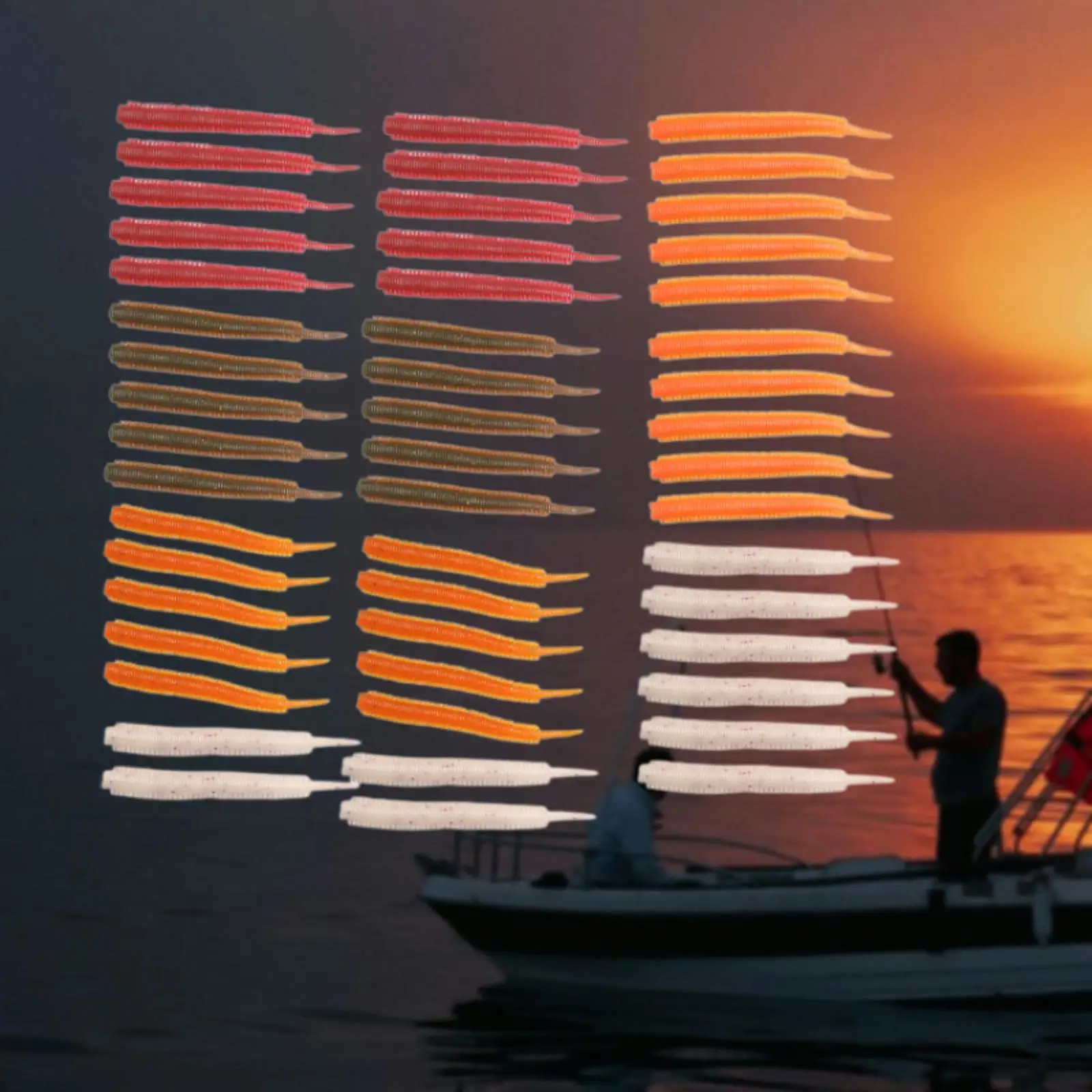 50 мягких приманок для плавания соленой пресной воды мягкие приманки рыбалки Panfish