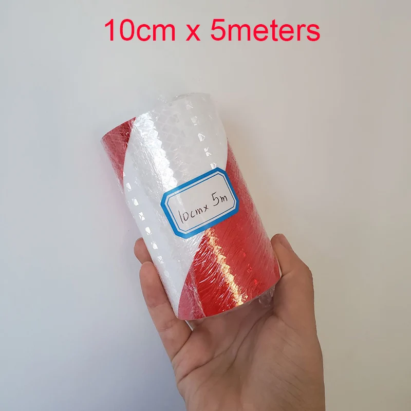 Светоотражающая лента Красная белая наклейка самоклеящаяся Предупреждение ная светоотражающая пленка лента для грузовиков