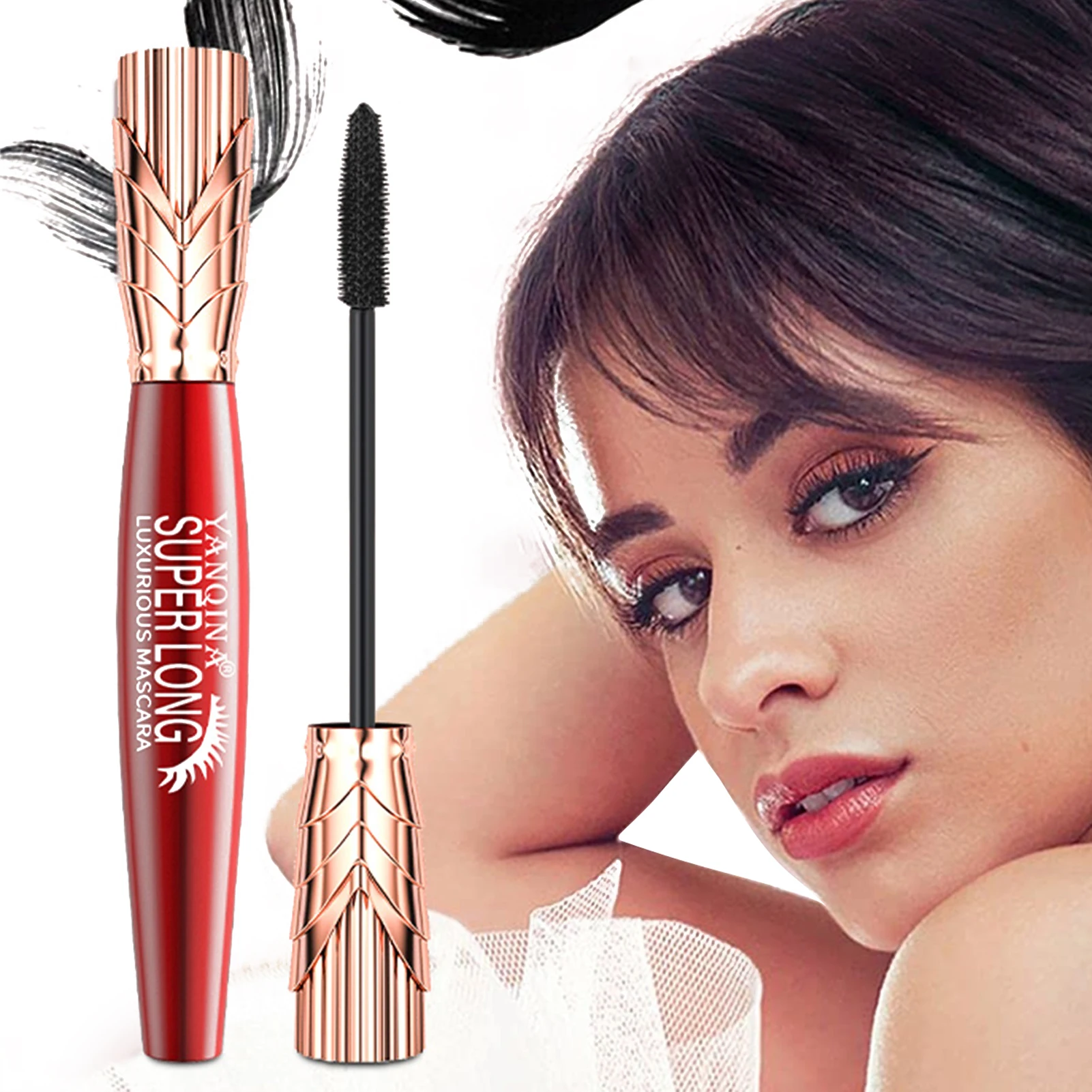 

4D Crown Mascara Waterproof And Easy To Dry Slender Natural Soft Long Eyelash Makeup Mascara Black Thick Eyelash Cosmetics