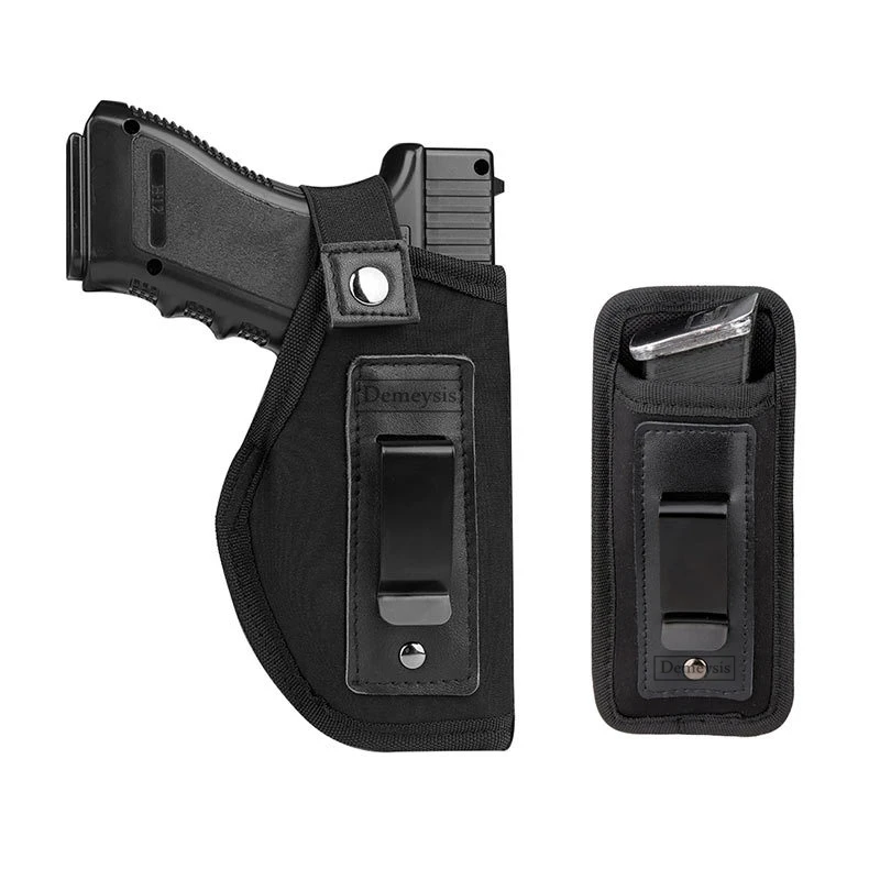 Funda de pistola con banda en la cintura, funda de nailon para transporte oculto, compatible con: S & W M & P Shield Glock 17 19 23 26 27 42 43
