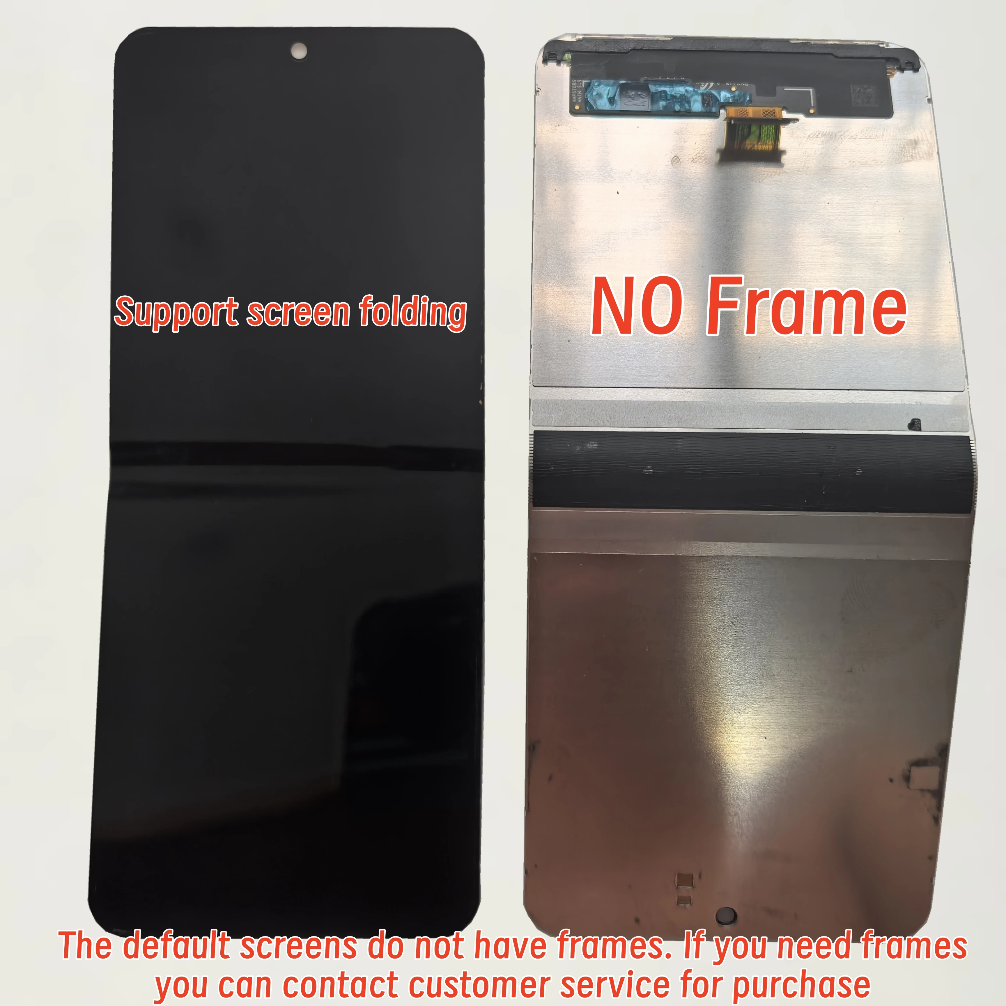Фото Для Samsung Z Flip5 F731 F731B F731U F731W: Сменный Super AMOLED LCD-дисплей, компоненты для замены, черные точки и линии №2