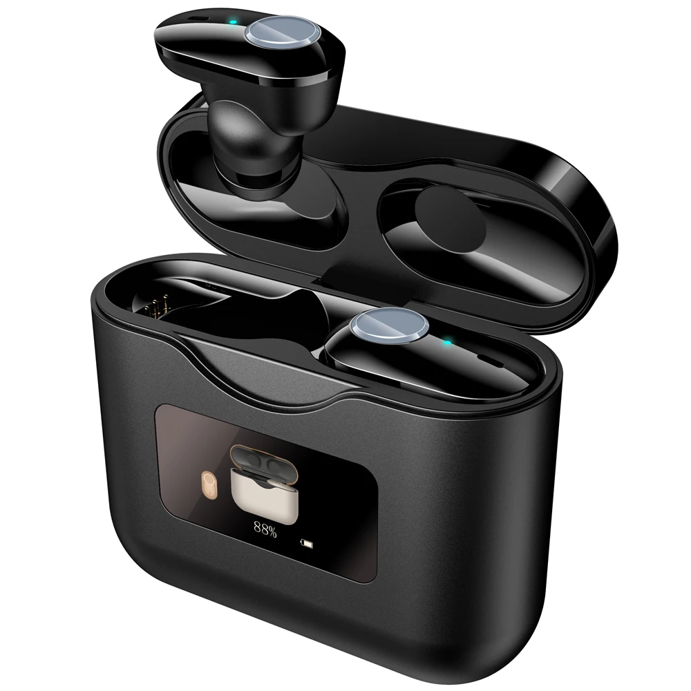 

2020 TWS ANC Dual-MIC Active Noise Cancellation OLED Display Amazon Hot selling Tws Earphone Headset Wireless Stereo Earbud