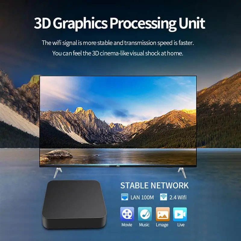ТВ-приставка MXQ PRO S905L на Android 4K 8 + 128 ГБ 2 4 ГГц Wi-Fi |