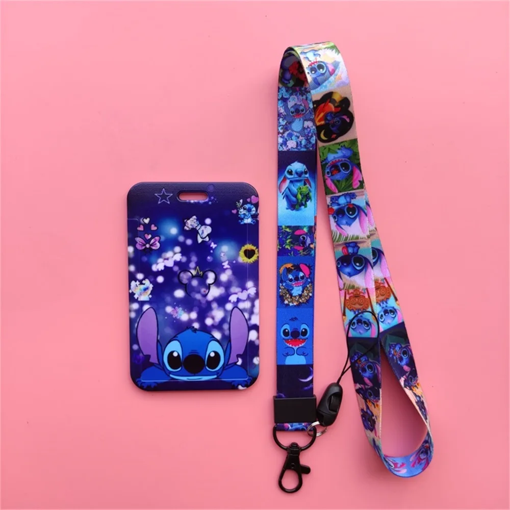 

Disney Stitch Kids ID Badge Holder Gift with Cute Neck Lanyard Strap for Women and Men ,capacity:2 Credit Cards or Name Cards