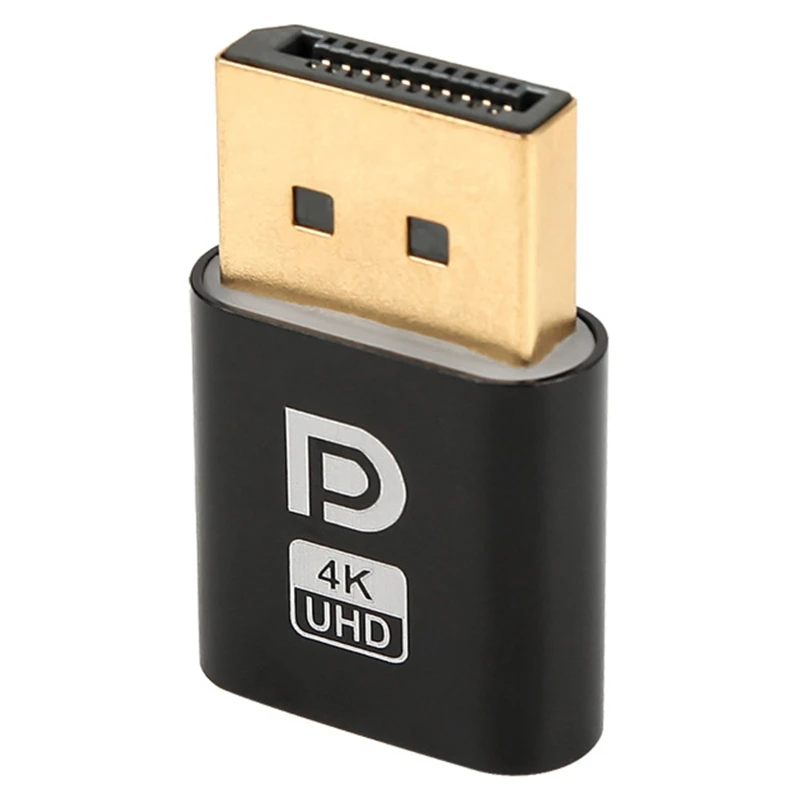 

DP Dummy Plug Virtual Display Adapter Edid Headless DP 4k Display Emulator Virtual Displayport Accessories Ghost