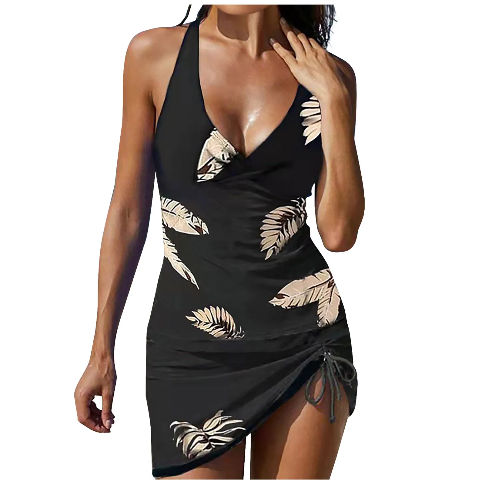 

Feather Swimwear Summer New European And American Sexy Backless Bikini Split Bikini Swimwear For Women футболки мужские 반팔티 남성