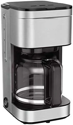 

Кофеварка из нержавеющей стали для приготовления пива, 10 чашек, 900 Вт, фильтр для кофе, без капель, посудомоечная машина, цвет серебристый и черный