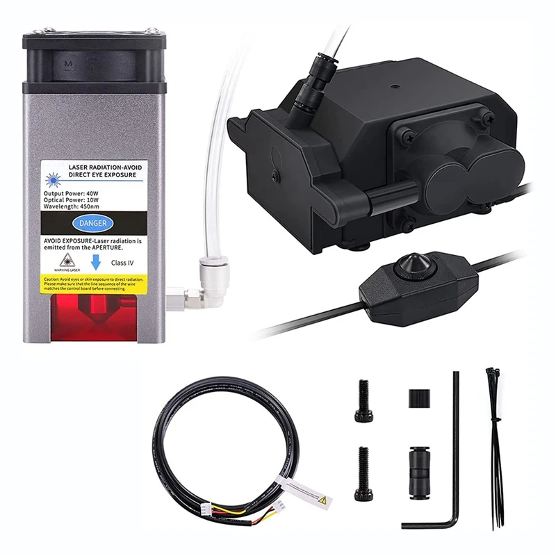 40 Вт модуль с воздушным помощником 450 нм гравировальный головкой 10 оптическая