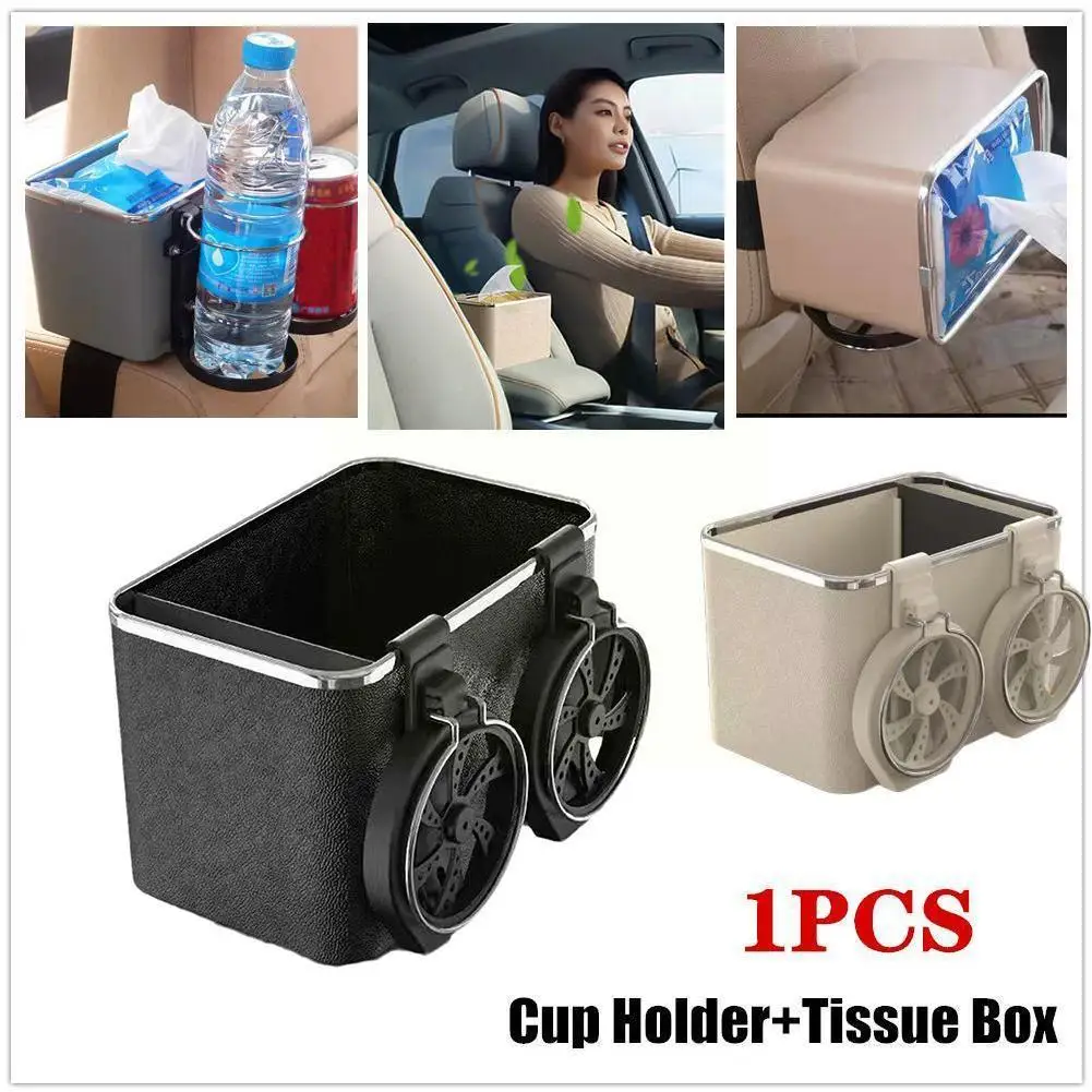 

Multifunctional Car Storage Box Car Console Tissue Box Inner Cup Holder Armrest Organizers For Phone Tissue Car Interior U1A9