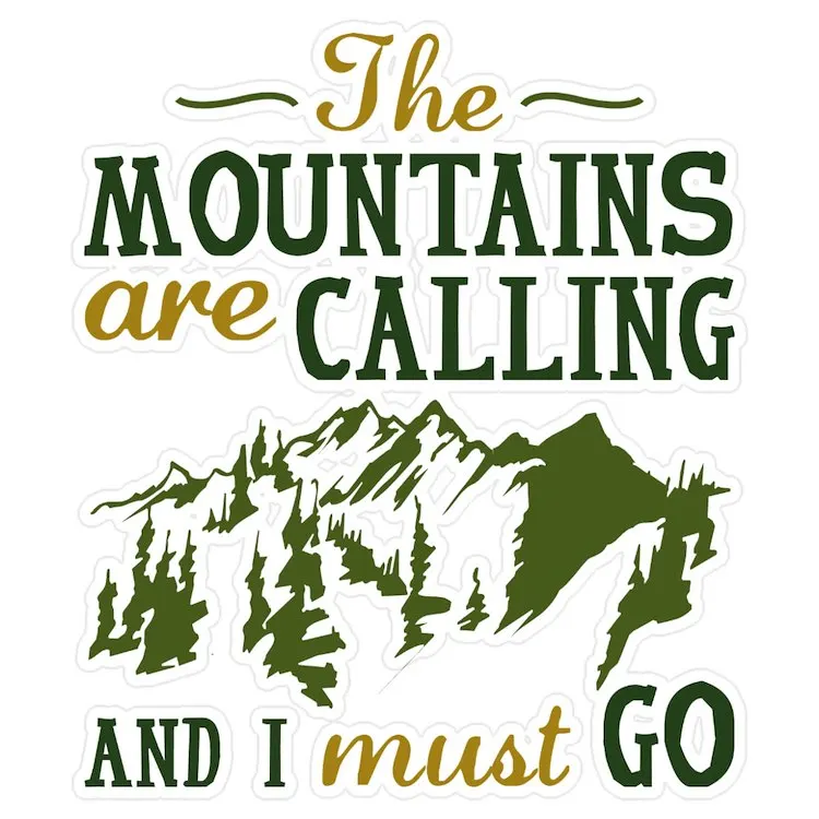 

Наклейка с изображением гор для ноутбука, забавный автомобиль, милый мультяшный модный чемодан для общественных мест