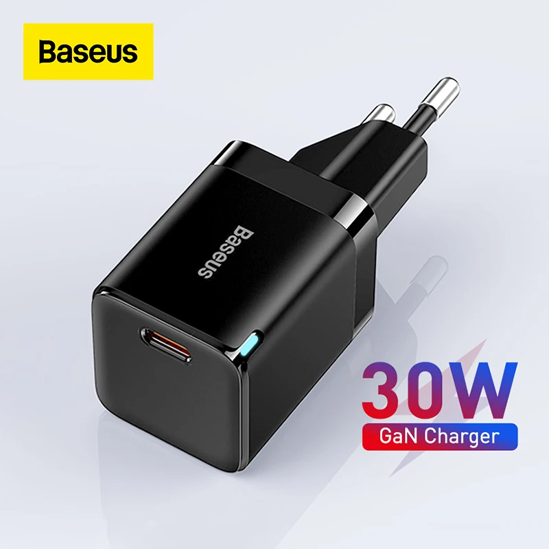 

Baseus GaN3 30W 65WCharger PD Fast USB Type C Charger Support USB C PD3.0 QC3.0 Quick Charging For iPhone 13 12 Pro Max Tablets