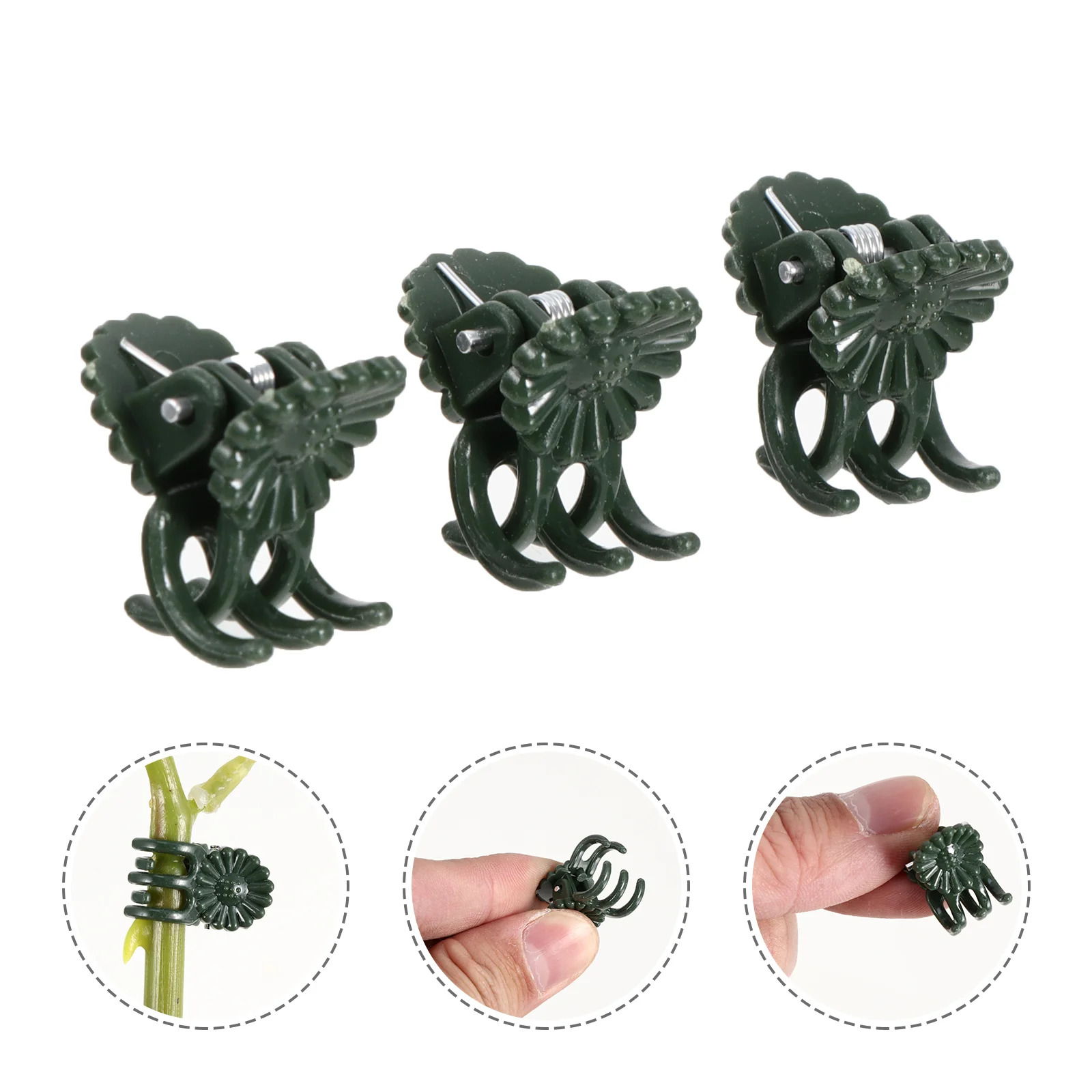 

100pcs Plastic Plant Flower Support Clips Garden Clamps Plant Vine Fixing Clips