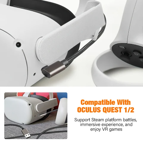 Кабель для очков виртуальной реальности VR USB A to Type C 5M для Oculus Quest 2 Quest2 Link Игровые аксессуары Гарнитура Шлем Игровые Ocukus