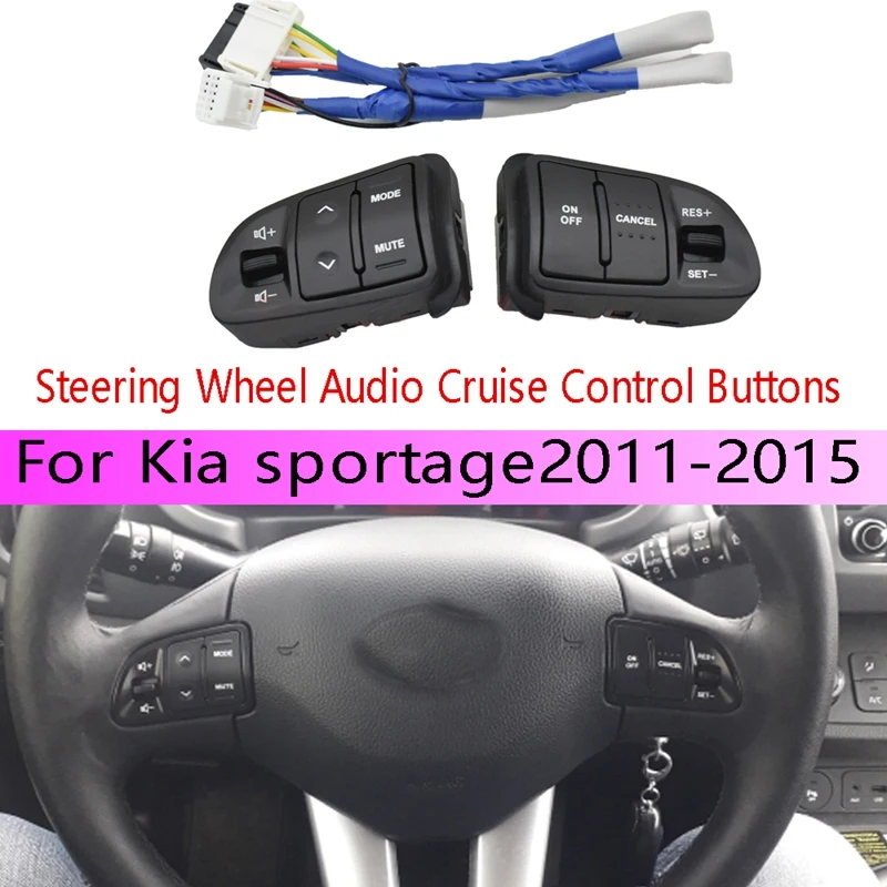 

Multi Function Steering Wheel Audio Cruise Control Buttons For Kia Sportage11-15 With Backlight Button Switch 967003W000