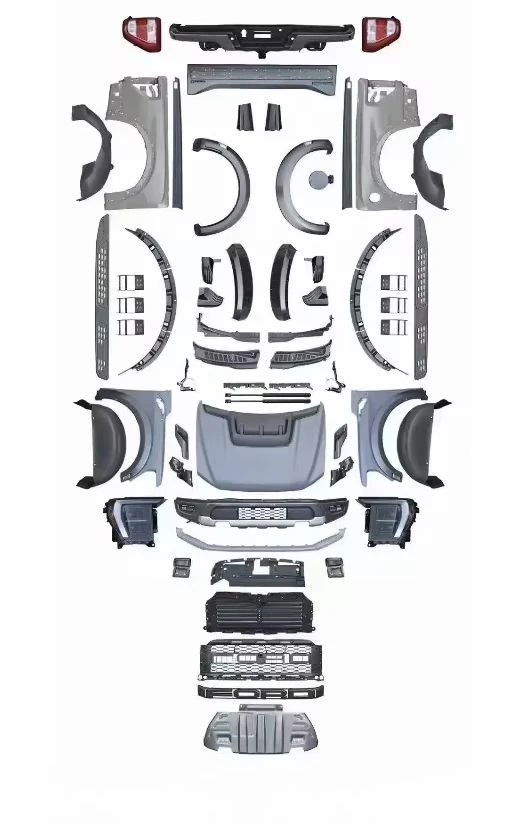 Фото Комплекты для переоборудования кузова Ford F150 2015-2019 в стиль Raptor 21: капот, крылья, фары, задние фонари, бампер, диффузор, детали кузова №4