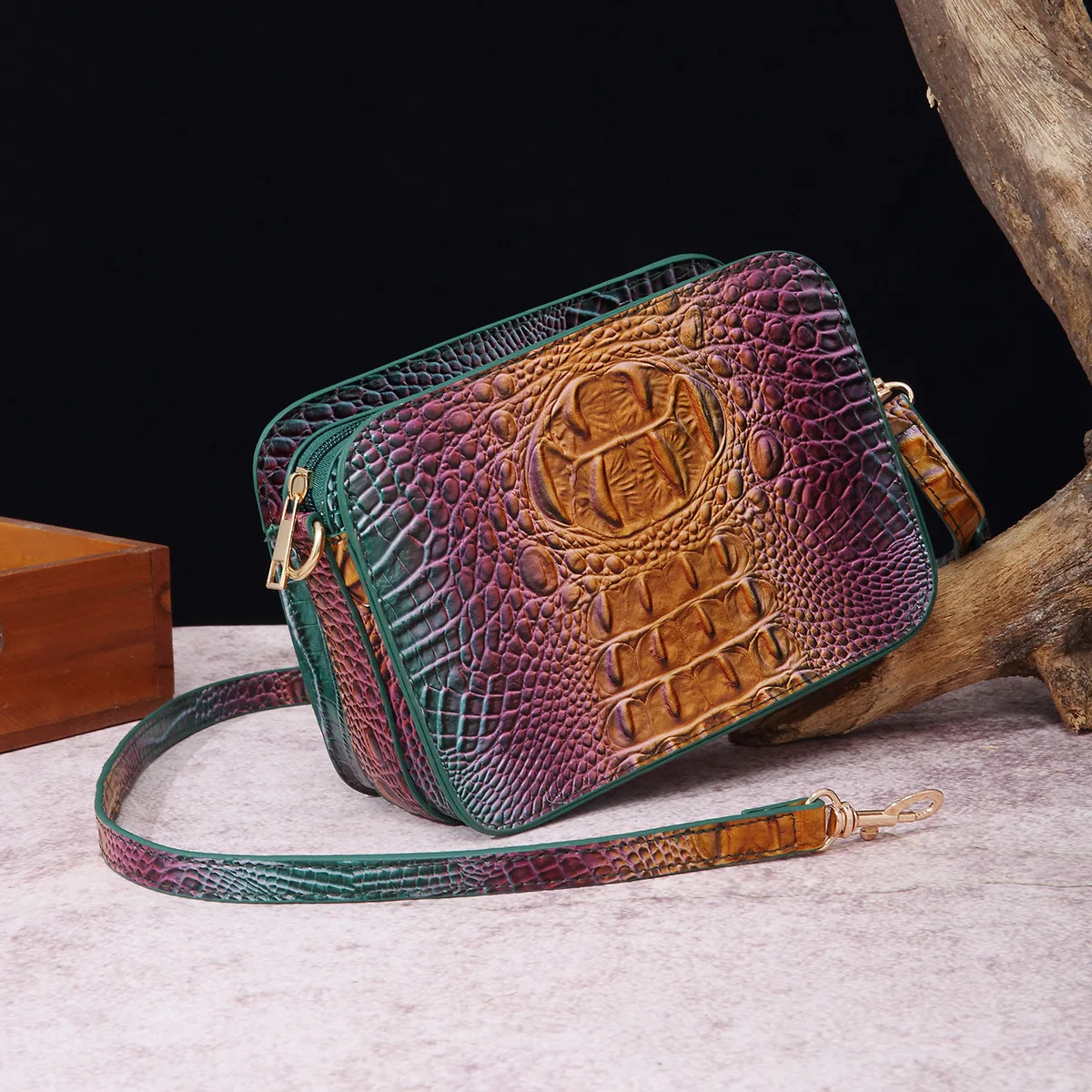 

Vintage Crocodile Pattern Clutches Purse Handbags Designer Shoulder Bag for Women in Multiple Colors