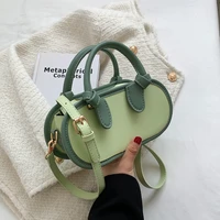 oval cute totes small pu leather crossbody bag 2022 summer women shoulder bag designer shopper brand fashion handbags and purses
