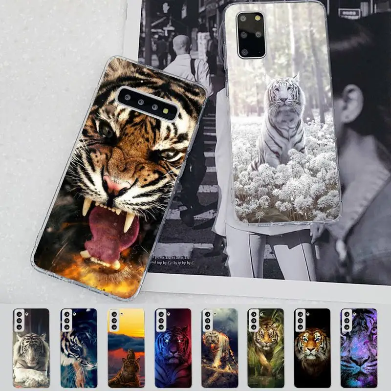 

Lion Tiger Animal Phone Case for Samsung S21 A10 for Redmi Note 7 9 for Huawei P30Pro Honor 8X 10i cover