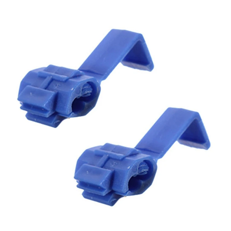 

200Pcs Quick Splice Connectors Lock Wire Terminals Crimp Electrical Electric - Blue