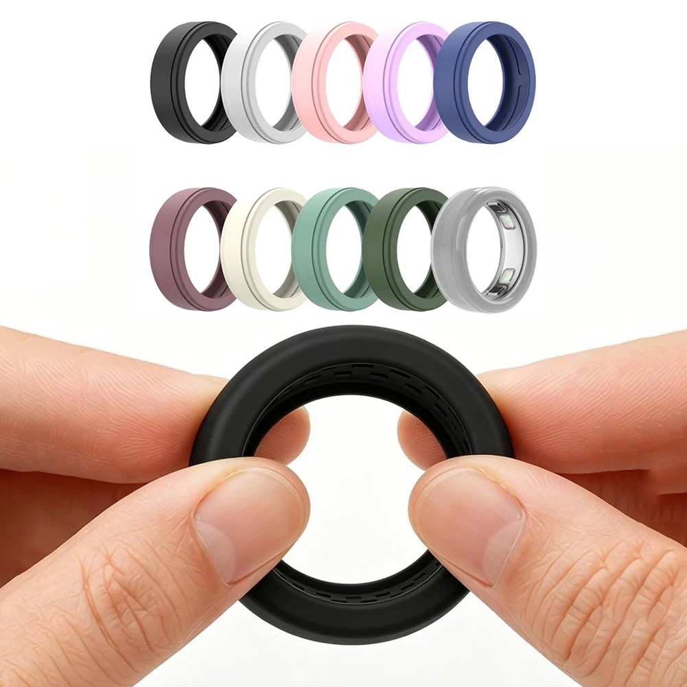 Фото Набор из 12 силиконовых защитных колпачков для колец Oura Ring5, аксессуары для тренировок, силиконовые чехлы для пальцев для мужчин и женщин №3