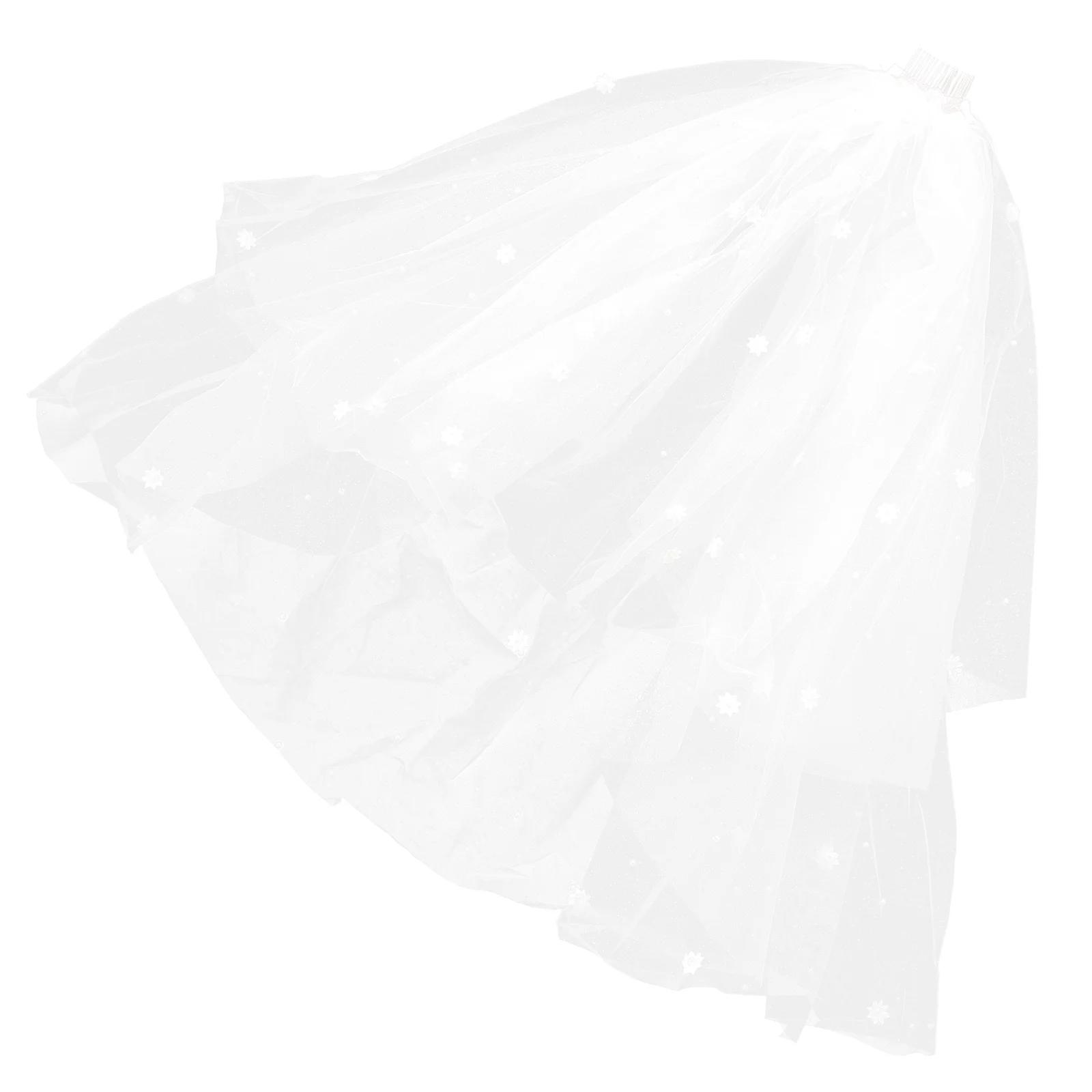 

Veil Wedding Bridal Lace Short White Dress Veilsheadpiece Bachelorette Party Girls Flower Comb Brides Bride Favors Fingertip