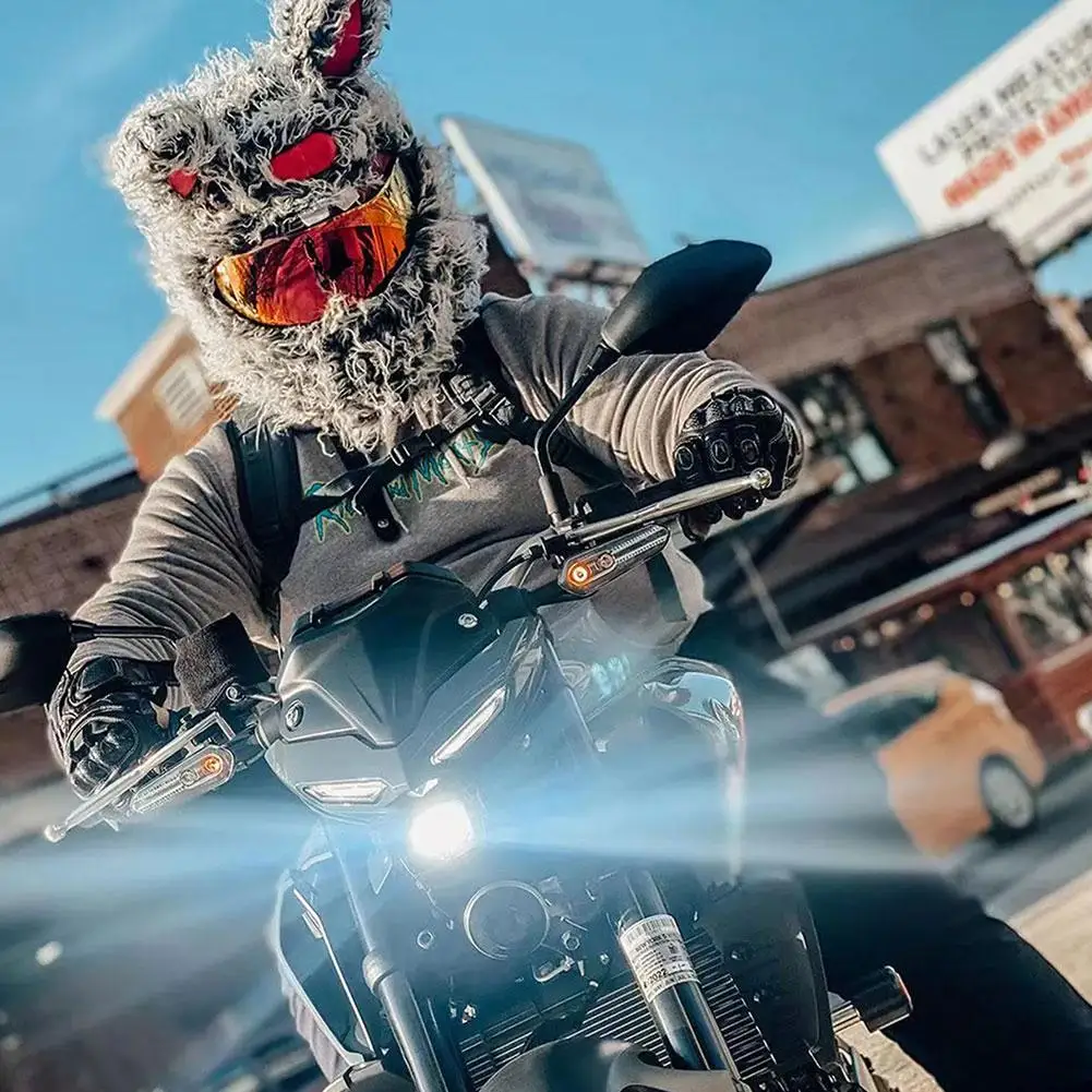 

1pcs Bird Fried Street Plush Motorcycle Helmet Cover Motorbike Headgear Dustproof Full-face Anti-scratch Helmets J7l5