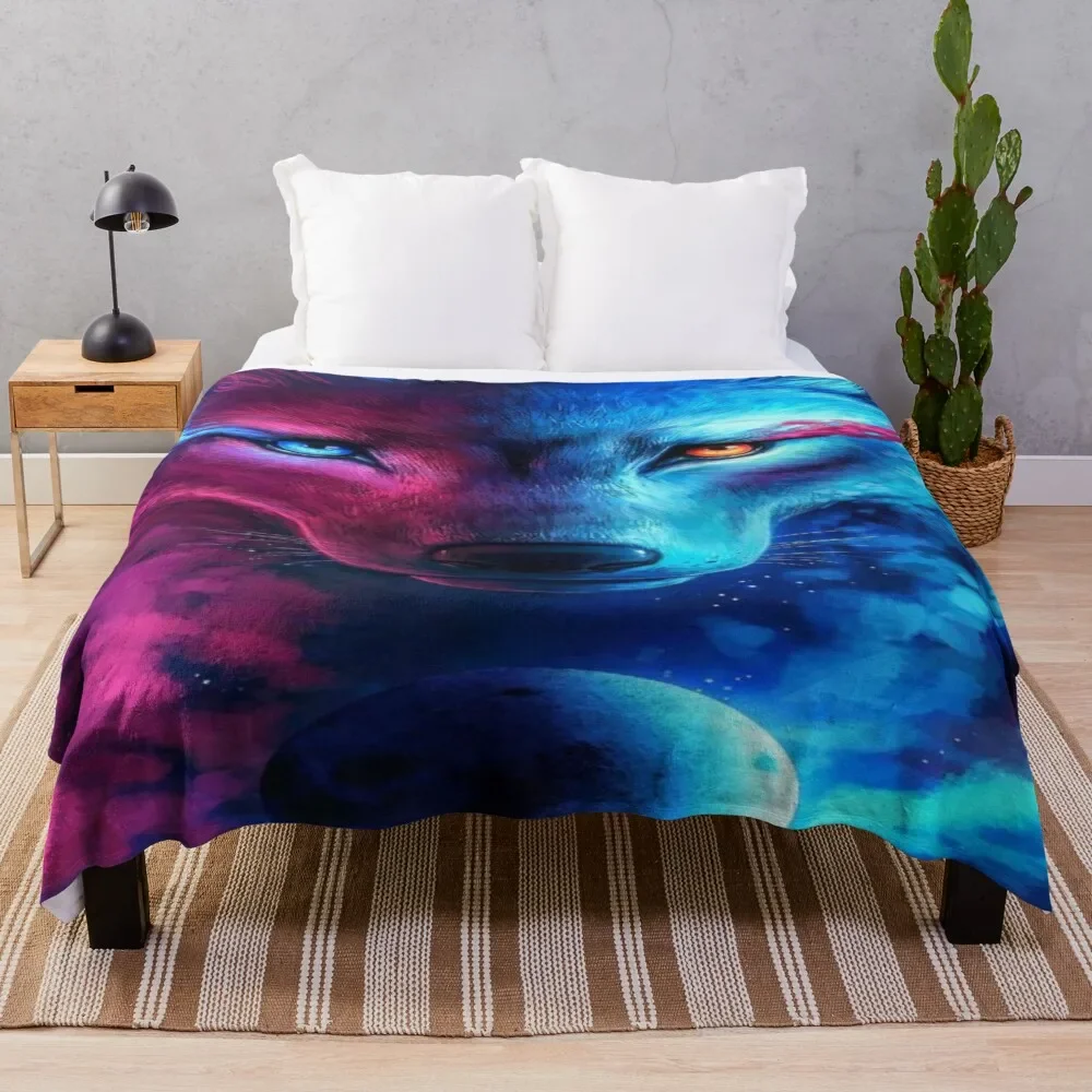 Плед-одеяло различных цветов волка одеяла для дивана кровати тонкие