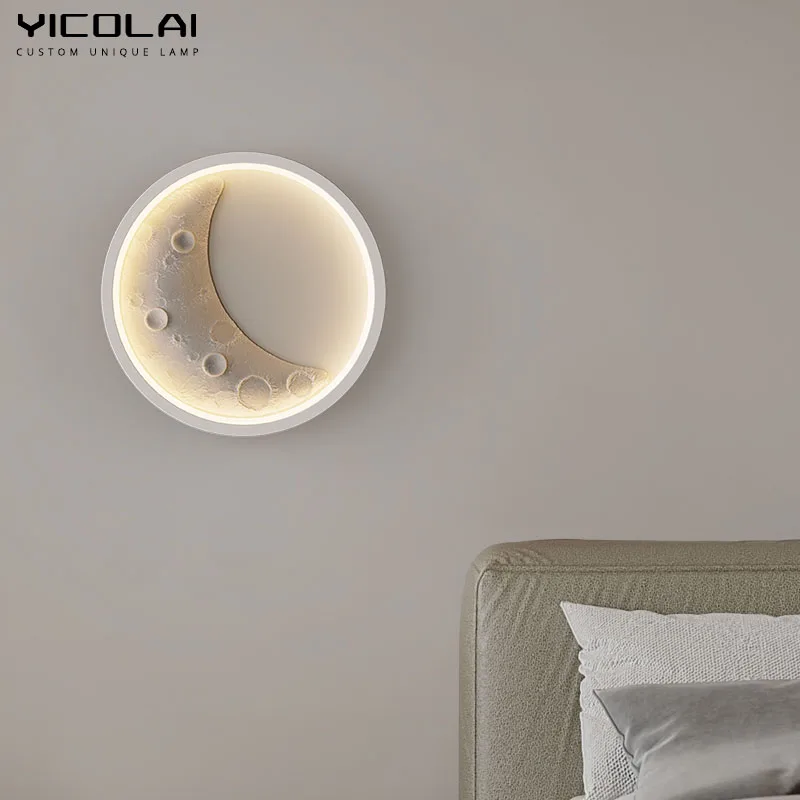 

Nordic Simple Round LED Wall Lamp Indoor Luxury Lighting For Bedroom Aisle Living Study Dinning Room Office Acrylic Modern Decor