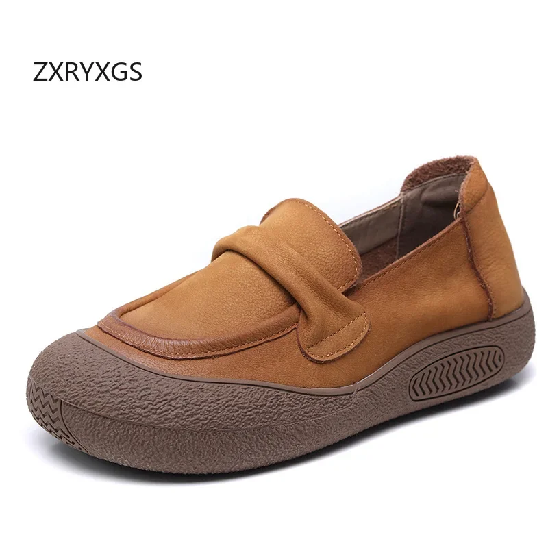 ZXRYXGS/Новинка 2025 года высококачественные кроссовки из натуральной кожи