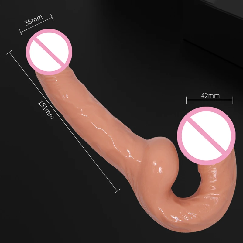 Фаллоимитатор на ремешке для мужа и жены двойной пенис носимый массажер штаны