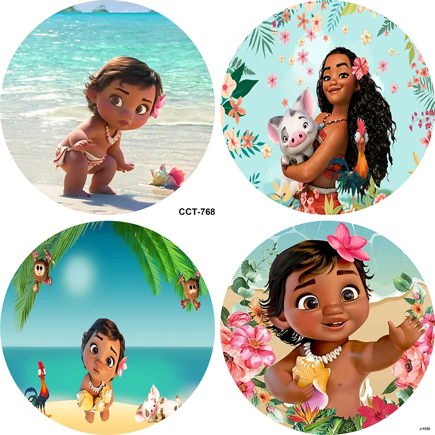 Summer Ocean Round Background Table Covers