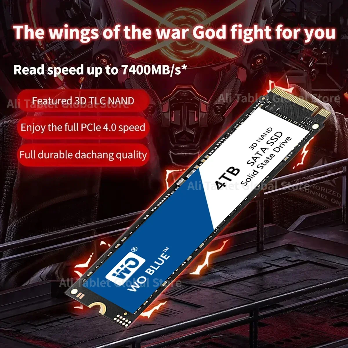 Western Original Blue PS5 SSD M.2 NVMe 500 ГБ 1 ТБ 2 4 3D NAND 2280 7400 МБ/с Внутренний твердотельный