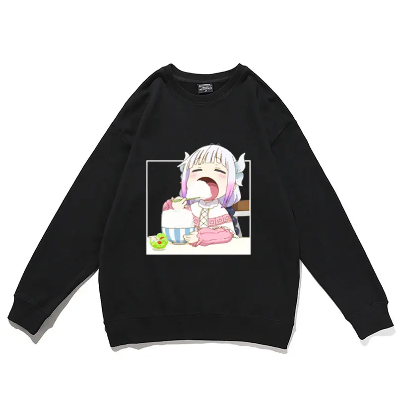 

Новинка, пуловер KannaKamui Miss Kobayashi's Dragon Maid, мужской и женский пуловер оверсайз в стиле Харадзюку, Свободный Повседневный свитшот, топы