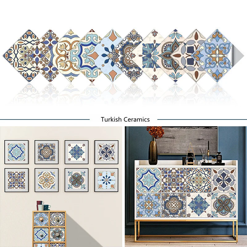 

15/20cm Crystal Hard Film Tiles Wall Stickers Floor Art Mural Waterproof PVC Wall Decal for Kitchen Bathroom Wardrobe Decoration