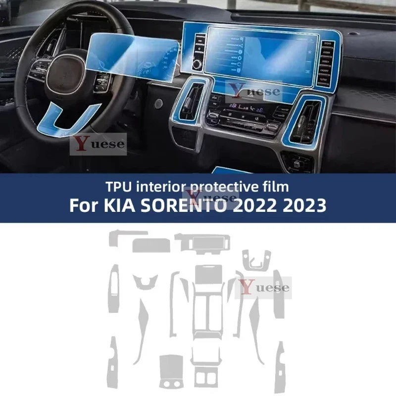 Для Kia Sorento 2022 2023 защита от царапин салон автомобиля навигация дверь центральная