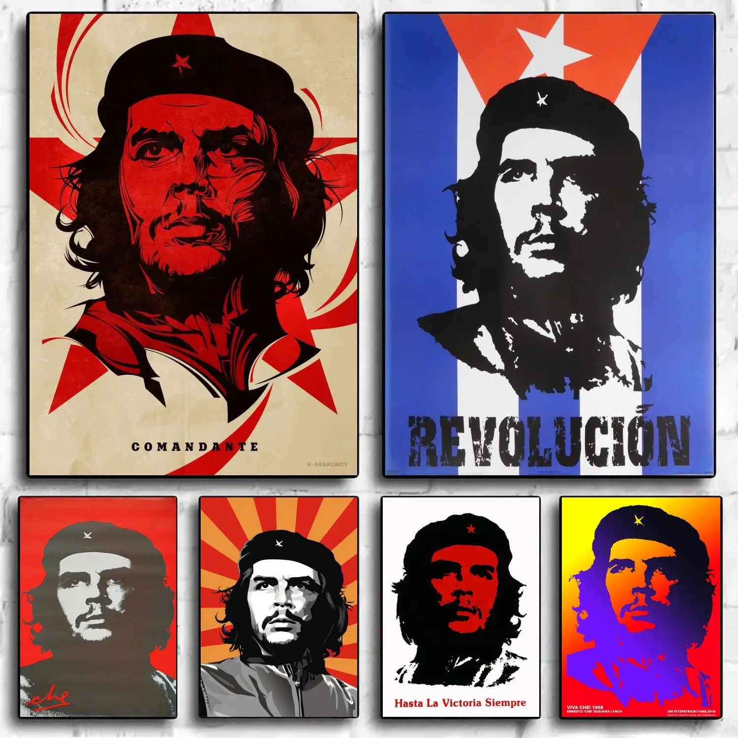 Che guevara плакат декоративной живописи холст стены искусство гостиной постеры