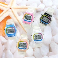 stylish durable multilateral rainbow boys girls sports clock electronic watch for student digital watch electronic watch