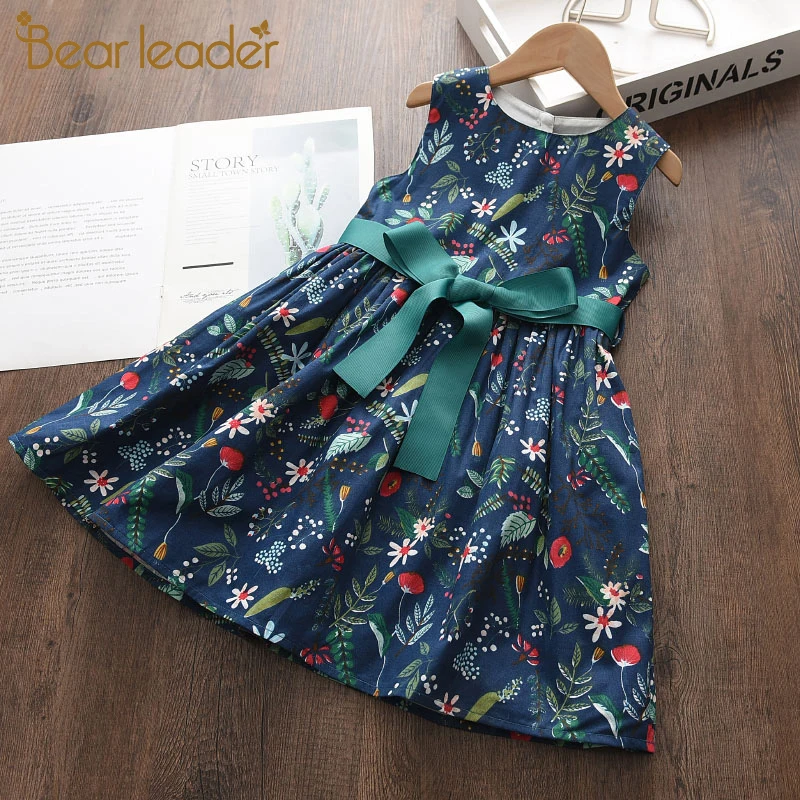 

Bear Leader Kids Girls Casual Dresses 2022 New Fashion Baby Princess Party Vestidos Children Flowers Costumes Floral Dress 3-7Y